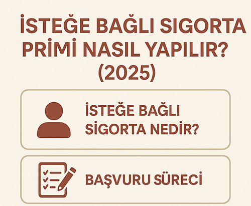 2025 Yılında İsteğe Bağlı Sigorta Primi Nasıl Ödenir? (Güncel Rehber)