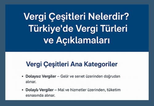 Vergi Çeşitleri Nelerdir? Türkiye’de Vergi Türleri ve Açıklamaları